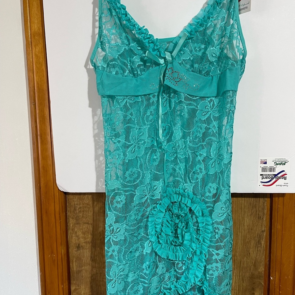 Contrast lace mesh babydoll
